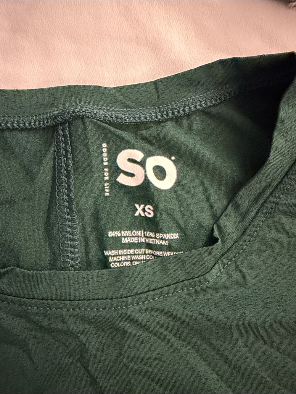 SO Women’s Dark Green Long Sleeve Crew Top - Picture 2 of 2
